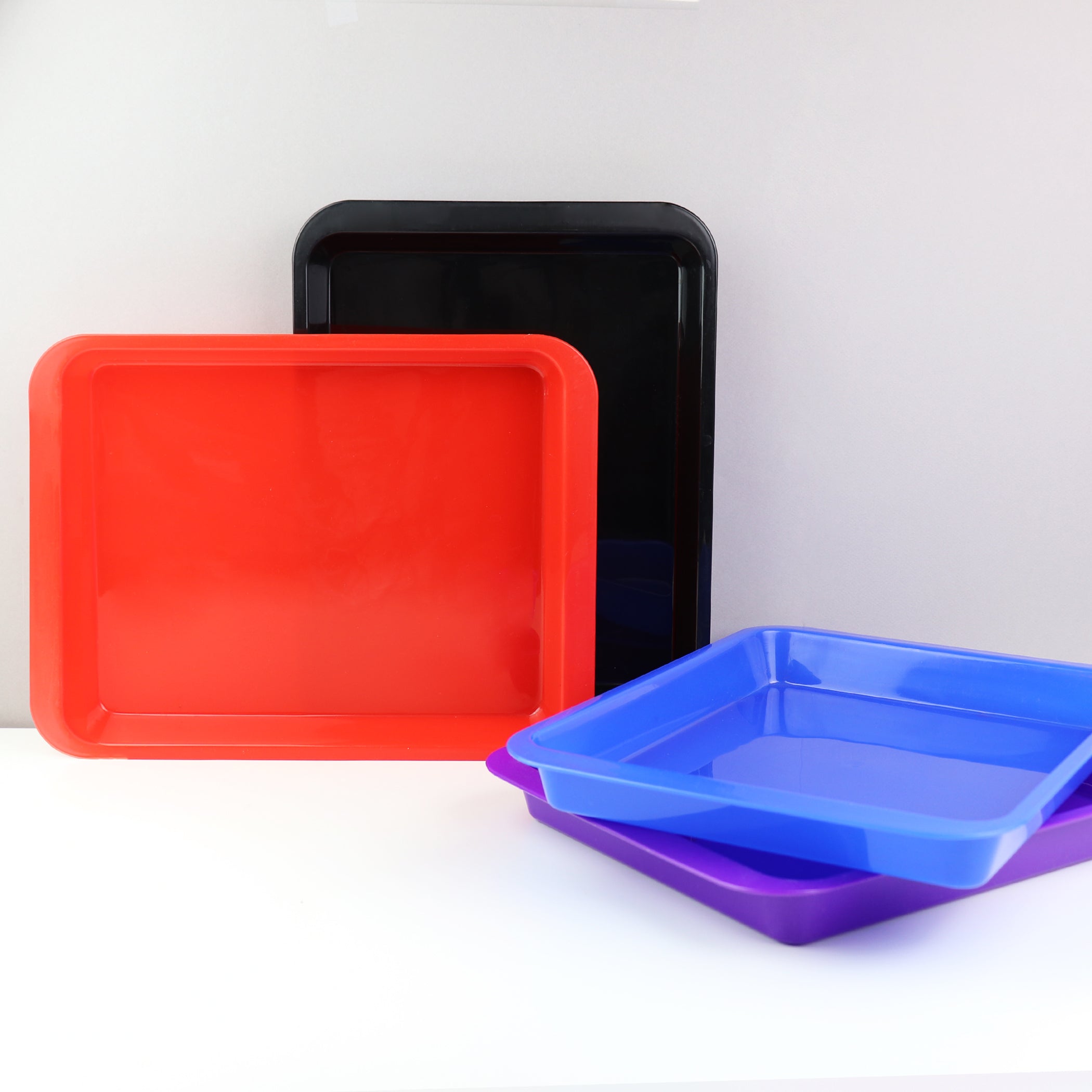 Plastic Art Trays,5 Pieces Stackable Activity Tray Crafts