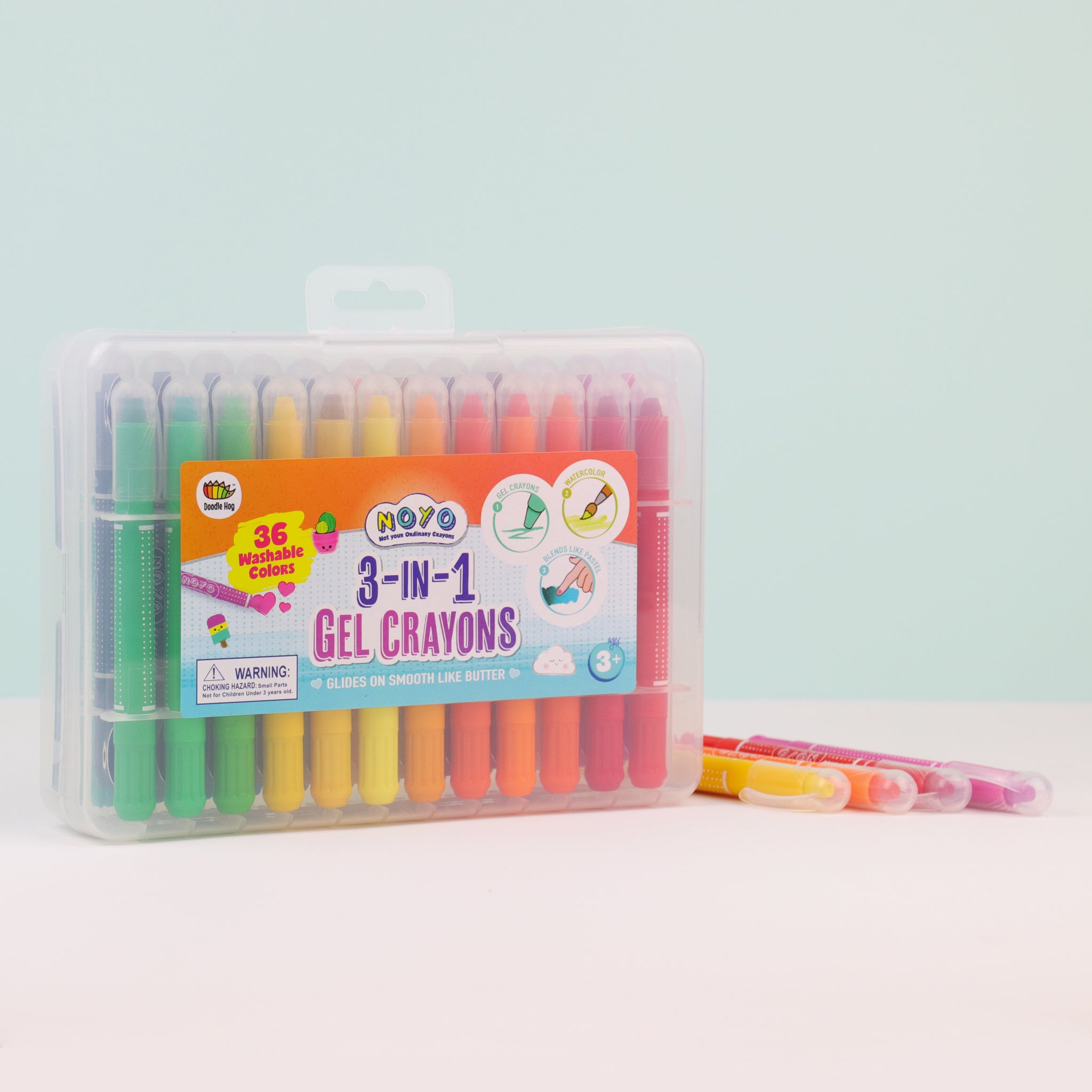 WOSTOO Crayons for Kids, Crayons for Toddlers Set 9 Colors Crayons
