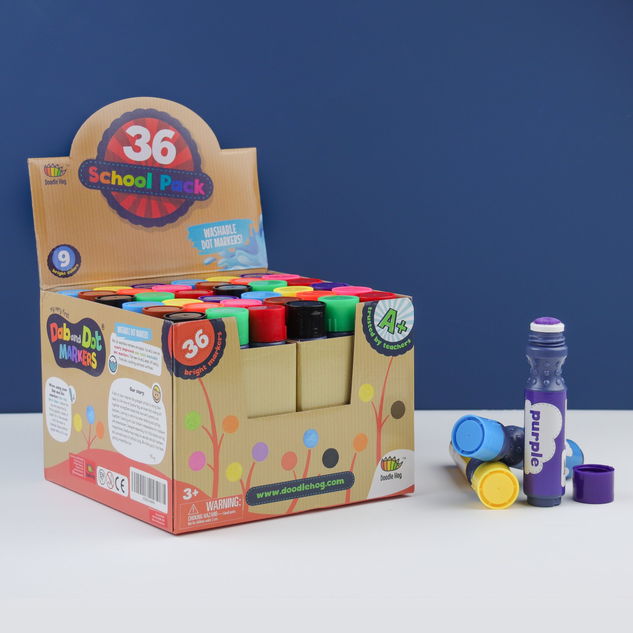 Washable Markers Set, Gift for Kids, 36 Colors Marker Pen Set,ages
