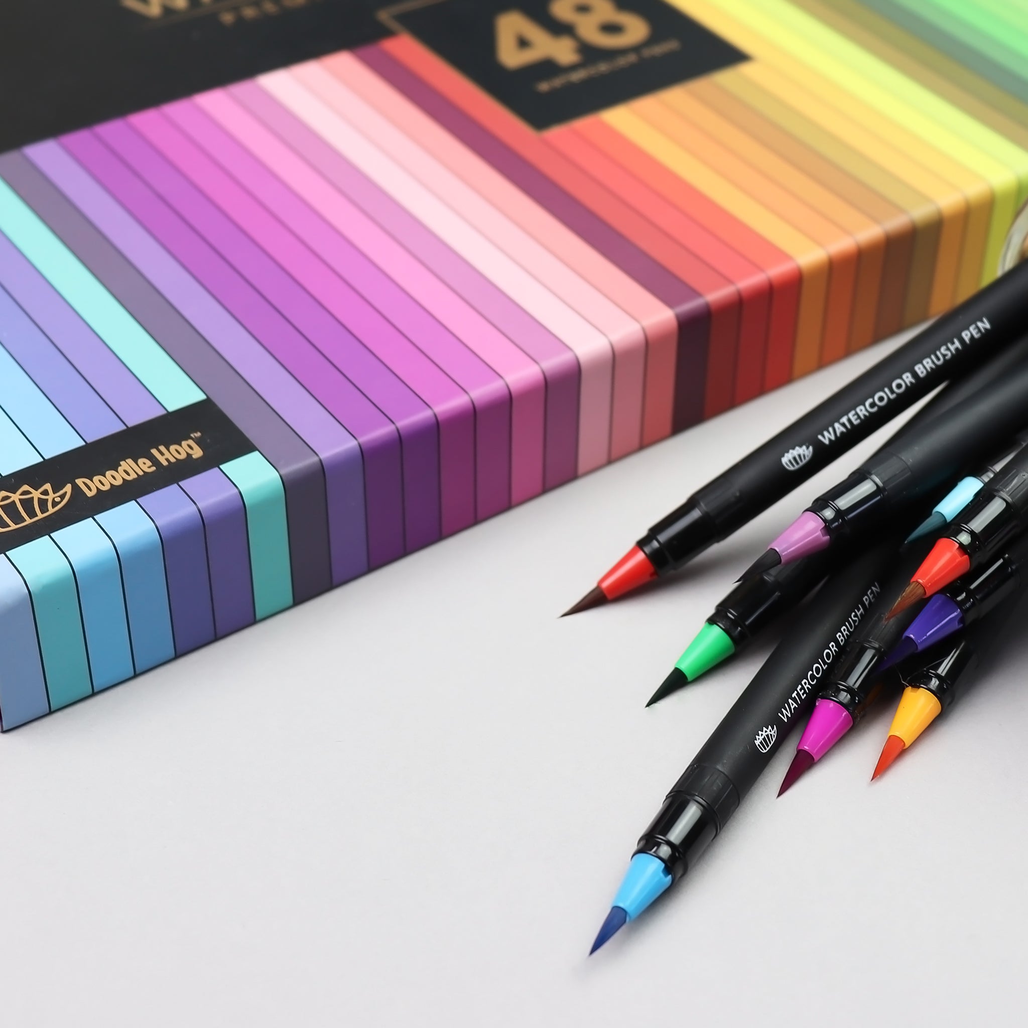 48 Premium Watercolor Brush Pens for Beginner to Professional