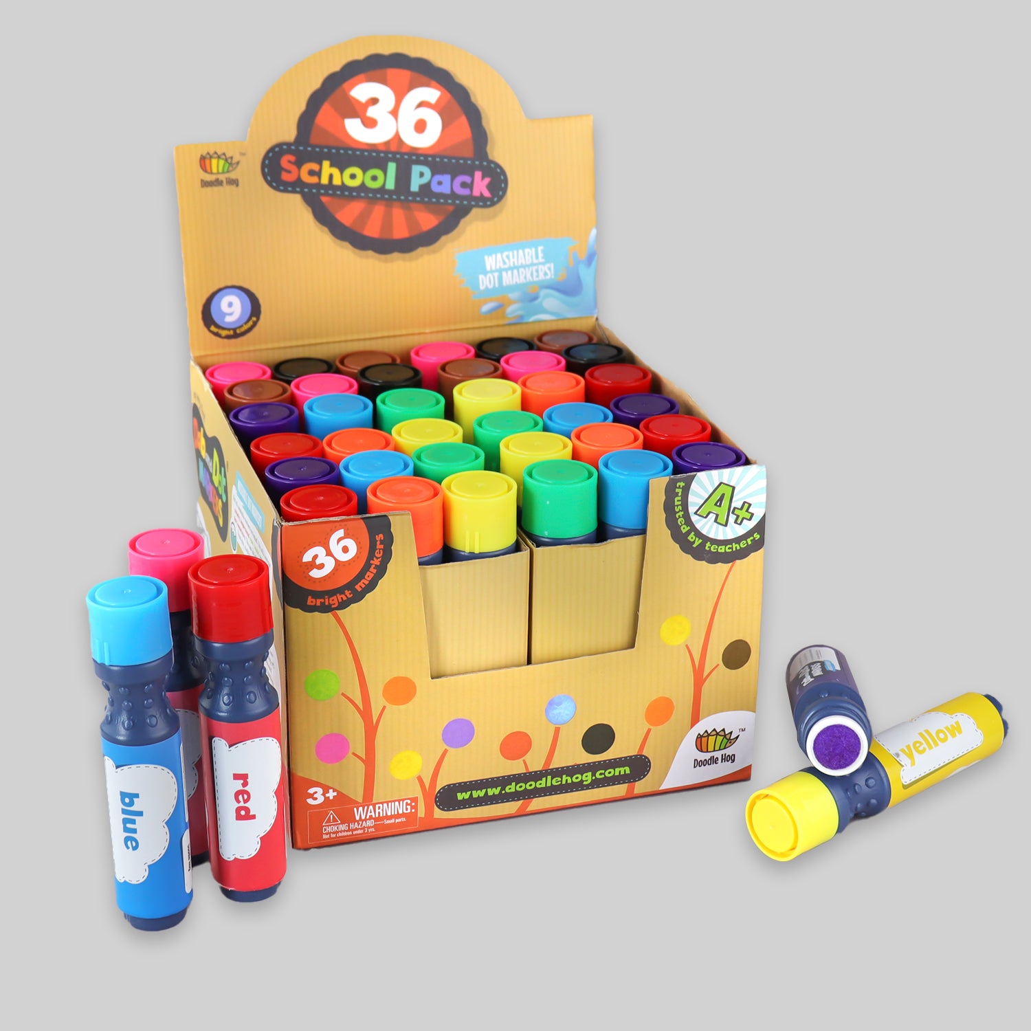 Dab and Dot Markers Incredible Value Dot Markers Class Pack in 36 Pack, School and Class Supplies of Dabbers, Daubers, Washable Art Markers in