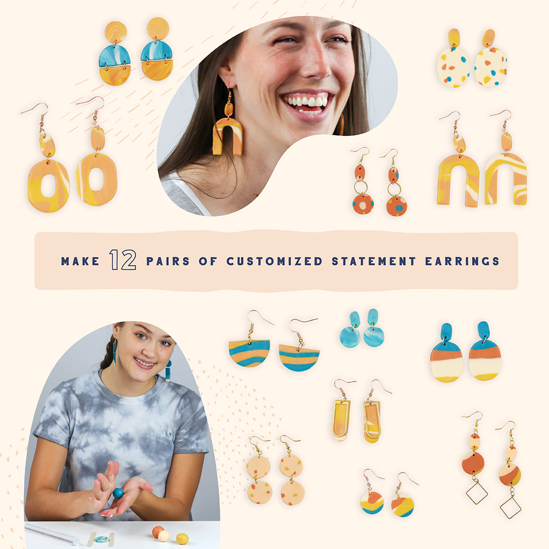  Caydo Polymer Clay Earring Making Kit with 3-Layer