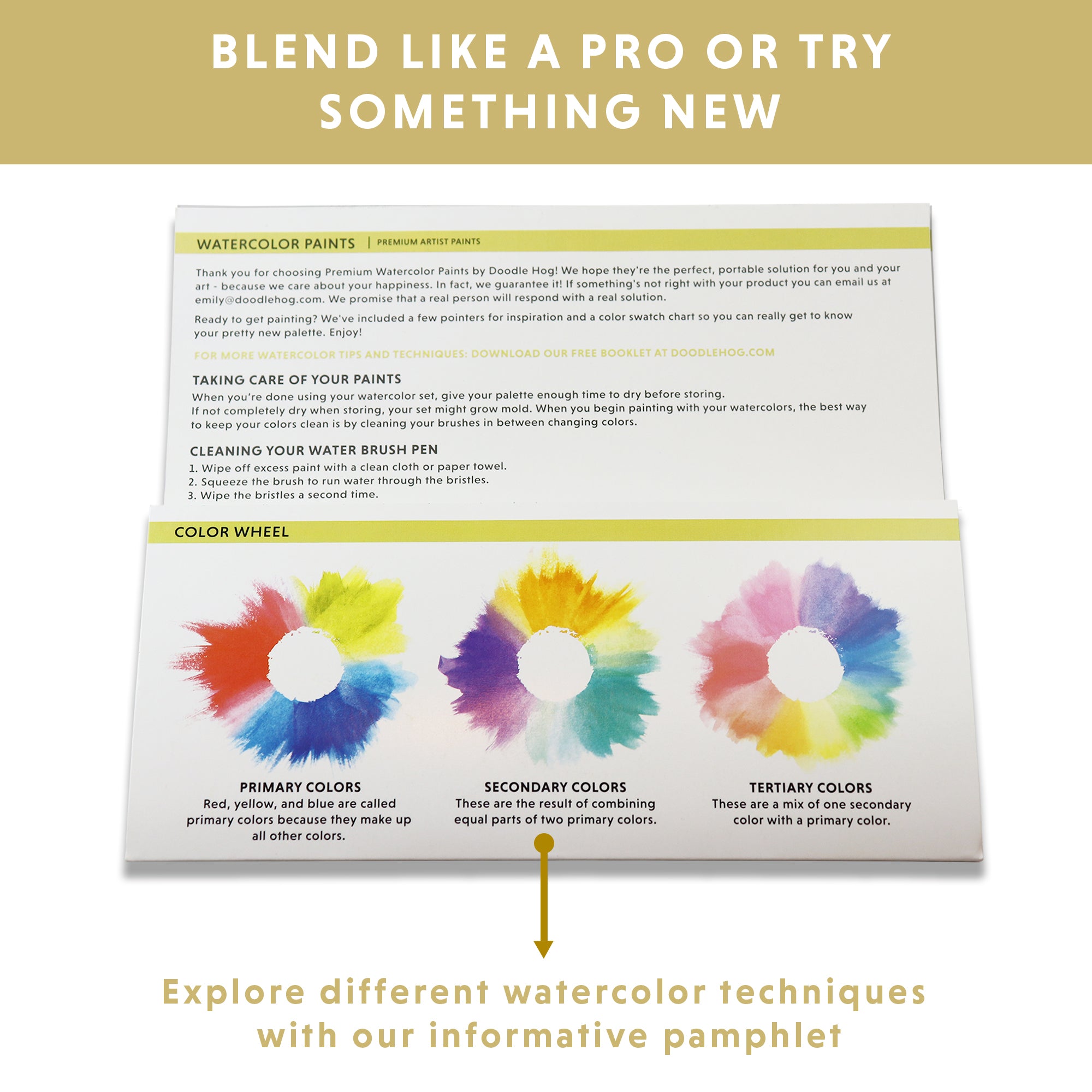 Pagos Watercolor Paint Set – Art Kit of 36 Vivid Colors W 10 Sheets Water Color Paper – Refillable Brush Sponge Drawing Pencil, Brush, Gift Set for