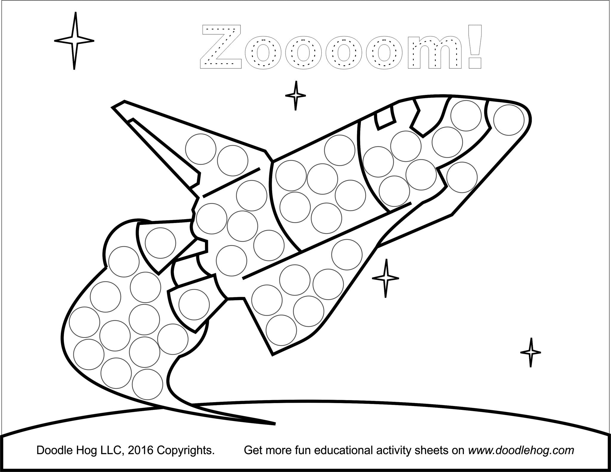 Spaceship Dot Markers Activity Book: Easy Toddler-Preschool-Kids Dot Markers