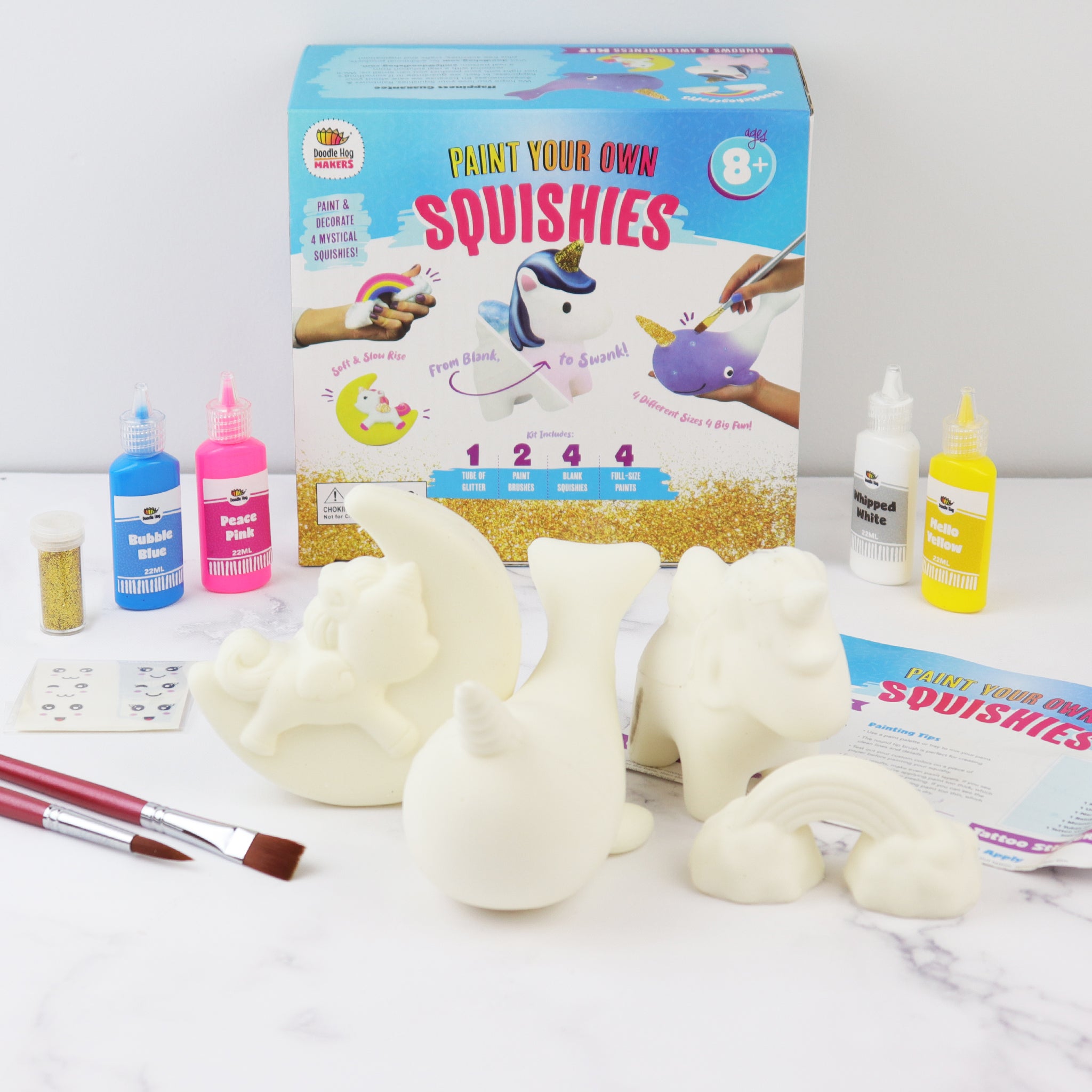 Unicorn Gifts for Girls. Arts & Crafts Paint Your Own Rainbows & Awesomeness Squishies DIY Kit. Gifts for Girls Top Christmas Toys. Includes Large